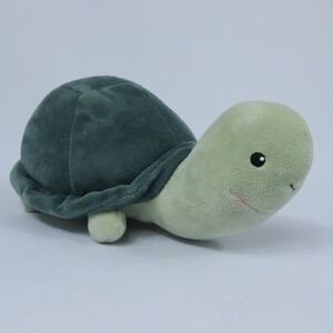 H&M Home Green Blushing Smiling Turtle Plush Toy Soft Stuffed Animal Lovey
